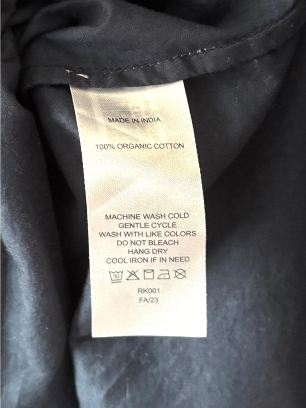 Quince 100% Cotton Swiss Dot Midi Dress Navy Medium NWOT - Picture 13 of 14